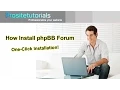 How to Install phpBB Forum - One-Click Installation