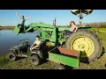 Using Tractors and Kids Truck to Haul Rocks Tractors for kids