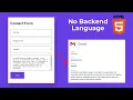How To Send Email from HTML Contact Form Without Any Backend Language