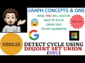 Detect Cycle using DSU - Google Microsoft Graph Concepts Qns