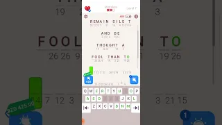 Cryptogram Level 7 Letters and Numbers