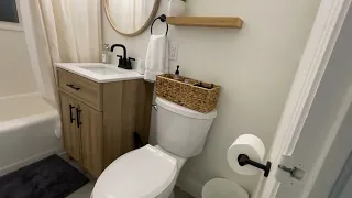 Bathroom Vanity for Tight Spaces Elegant Decor 24 inch Single Bathroom Vanity in Natural Oak