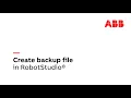 Create a Backup file in RobotStudio