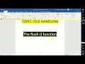 File Handling Flush Function