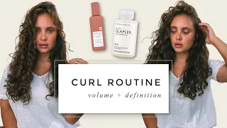 Curly Hair Routine for Volume and Definition using olaplex dana gagliotti