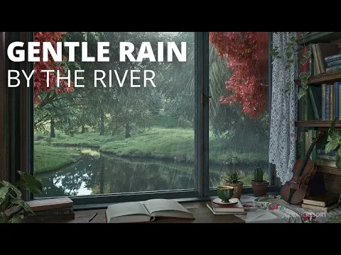 Download MP3 Village Ambience with River / Daytime Relaxing Gentle Light Rain Sounds for Relaxation and Studying