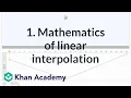1 Mathematics of linear interpolation Animation Computer animation Khan Academy