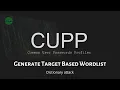 how to generate wordlist dictionary attack word list wordlist cupp python cupp py