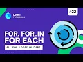 Loops in Dart Programming For For in For Each loops in Dart Dart Tutorial