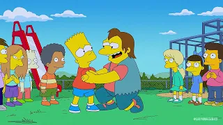 BART LE REGALA UNA CARTA A NELSON 🐢😁 | los simpson