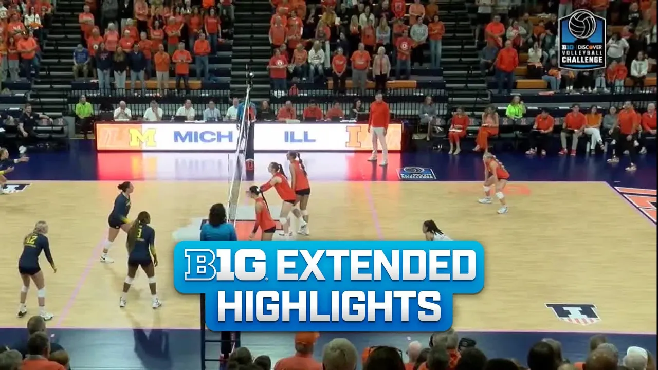 Michigan at Illinois | Extended Highlights | Big Ten Volleyball | 10/18/2026
