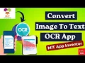 How to Create OCR App in MIT App Inventor 2