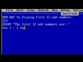 QBASIC program to print first 12 odd numbers