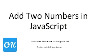 How to Add Two Numbers in JavaScript using Function Textbox in HTML prompt result OKTests com