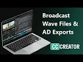 Mastering Broadcast Wave Files AD Export in Closed Caption Creator