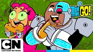 bacon brothers food quest saving philly with snacks teen titans go cartoon network uk