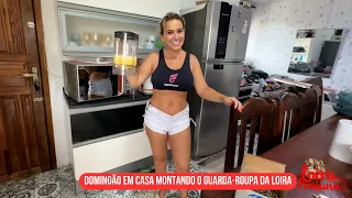 doming o em casa montando o guarda roupa da loira praiana 