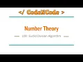 L08 Euclid algorithm and Introduction to Modulo arithmetic Number Theory CodeNCode