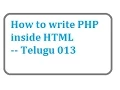 how to write php inside html -