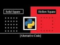 How to print Solid Hollow square star Pattern using Python Python programming for Beginners
