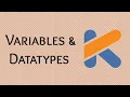Variables and Datatypes in KOTLIN I KOTLIN course for beginners I Android Studio Through KOTLIN