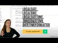 Java basics of the LocalDate LocalTime LocalDateTime ZonedDateTime and the DateTimeFormatter