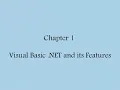 Chapter 1 Introduction to Visual Basic NET