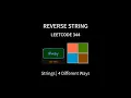 Reverse String - Leetcode 344