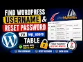 Reset WordPress Admin Password via Database wp - users Table Forgot Your WordPress Login Password