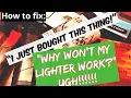 How to fix a new lighter How to purge and fill a butane lighter Common butane lighter issue