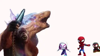 scar king and shimo vs peter gwen miles de kaiju vs spidey and his amazing friends deviantart
