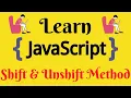 JavaScript Lecture - 38 Shift Unshift Array Method