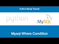 Python-Mysql where condition