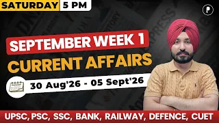 Weekly Current Affairs 2026 | September 2026 Week 1 | Parcham Classes Current Affairs
