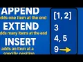 STOP Confusing Append Extend Insert in Python Easy Guide