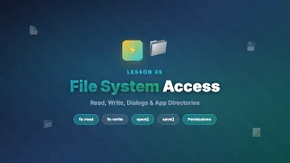 Tauri File System Access Read Write Native Dialogs Rust React Tutorial Lesson 35