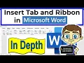 Microsoft Word Insert Tab and Ribbon in Depth