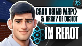 How to Create Dynamic Cards in React using Map Array of Objects ReactJS Tutorial Hindi
