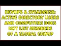 DevOps SysAdmins Active Directory Users and Computers does not list Members of a Global Group