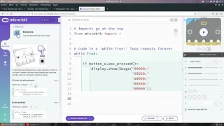 micro bit Python Botones TIC ESO Bachillerato IES Monterroso