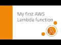 My first AWS Lambda function