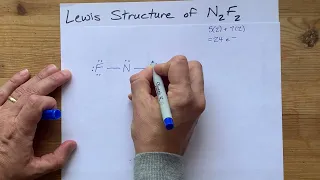 Lewis Structure of N2F2 dinitrogen difluoride