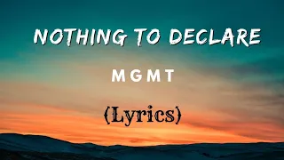 nothing to declare mgmt lyrics video 2024