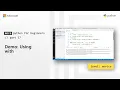 Demo Using with More Python for Beginners 17 of 20
