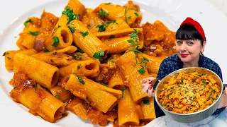 MACARRÃO DE RESTAURANTE AO MOLHO VERMELHO COM BACON - MUITO FÁCIL DE FAZER E FICA UMA DELÍCIA!
