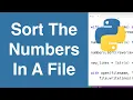 Sort The Numbers In A File Python Example