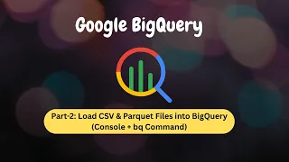 GCP BigQuery Tutorial Part 2 Load CSV Parquet Files into BigQuery Console bq Command