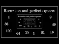 Recursion and perfect squares
