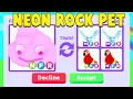 Trading NEON ROCK PET in Adopt Me