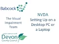 NVDA Setting Up on a Desktop PC or Laptop